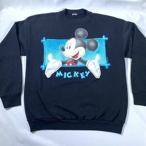 Vintage Disney Mickey Mouse black men’s crewneck . Men’s size large